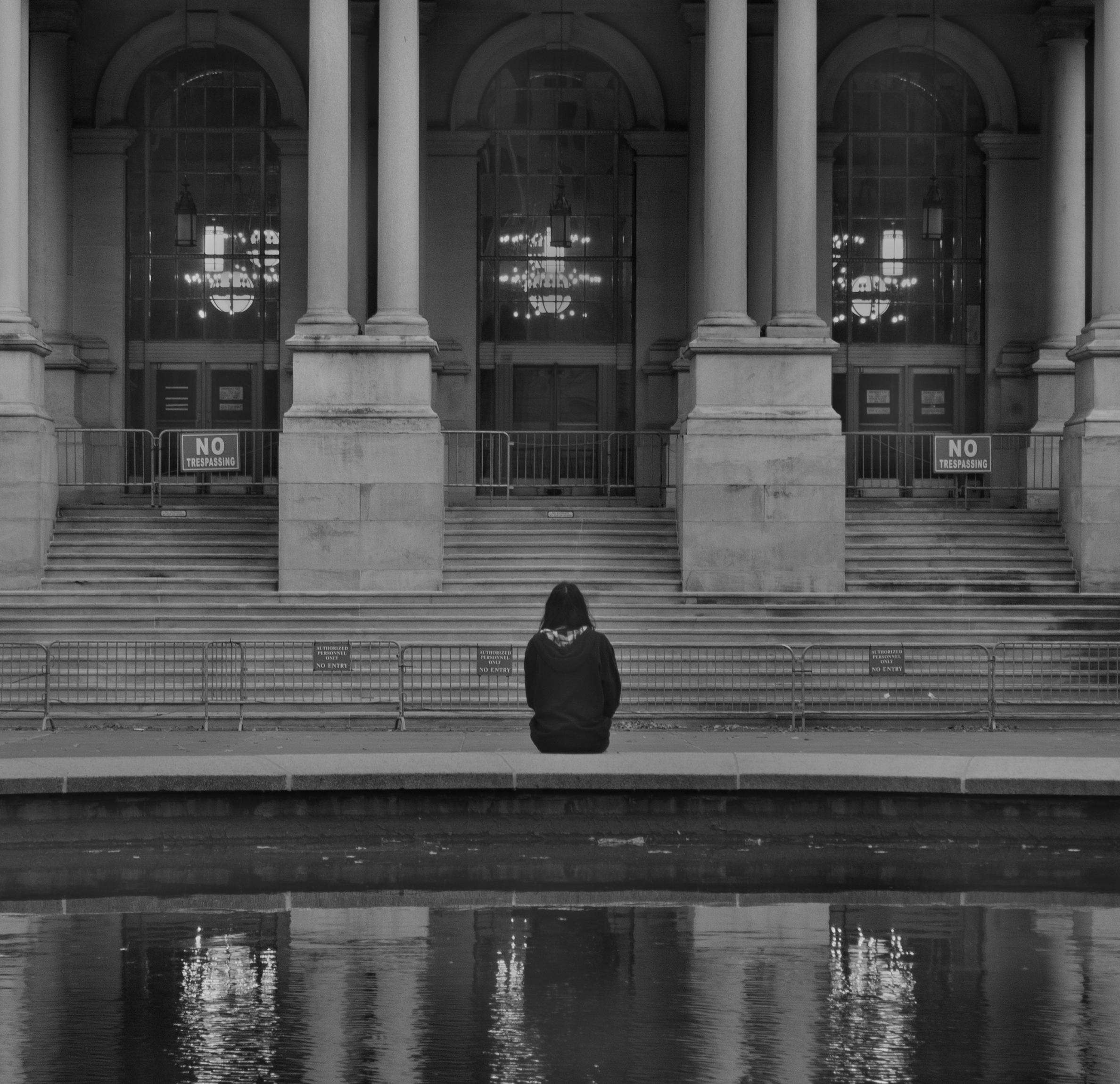 Black and white capitol building photograph by Emily Taylor